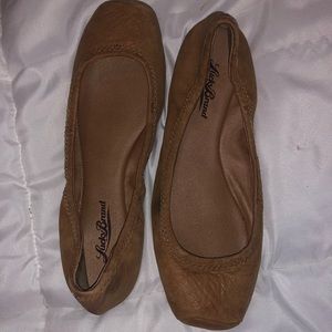 Lucky Brand Square Toe Leather Flats